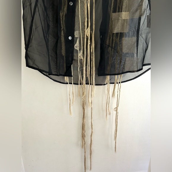 Rare Mens Costume National Homme Sheer Black Shirt Size 48 Made in Italy - Picture 7 of 15